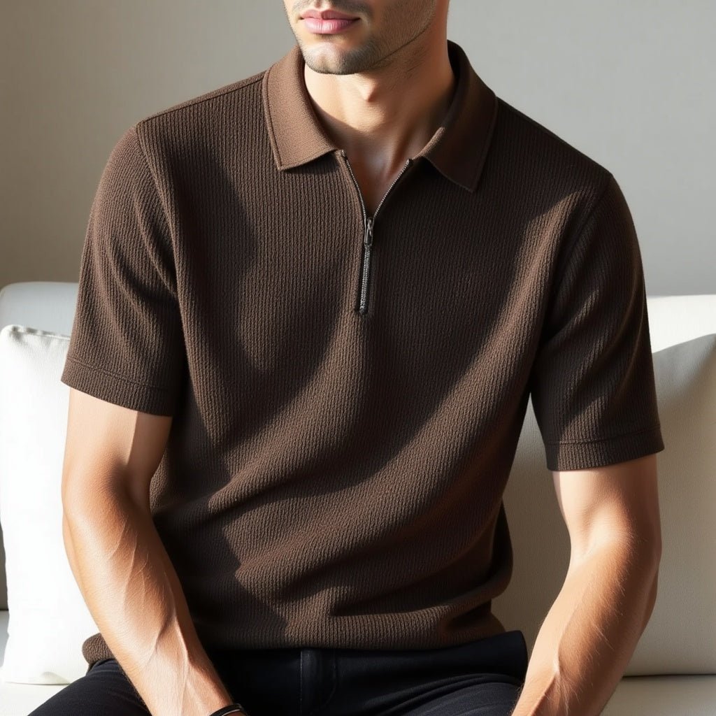 Gio French Knit Polo - Blue