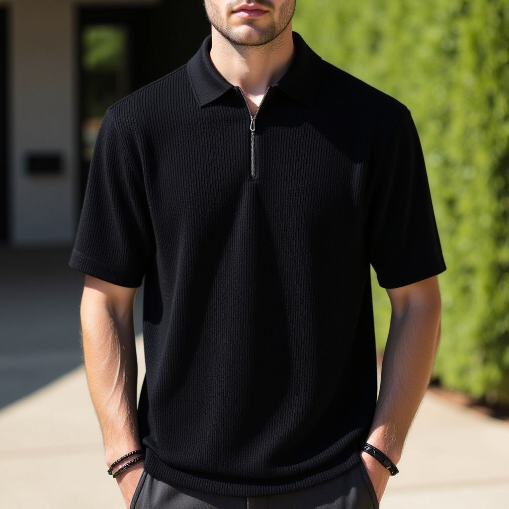 Gio French Knit Polo - Blue