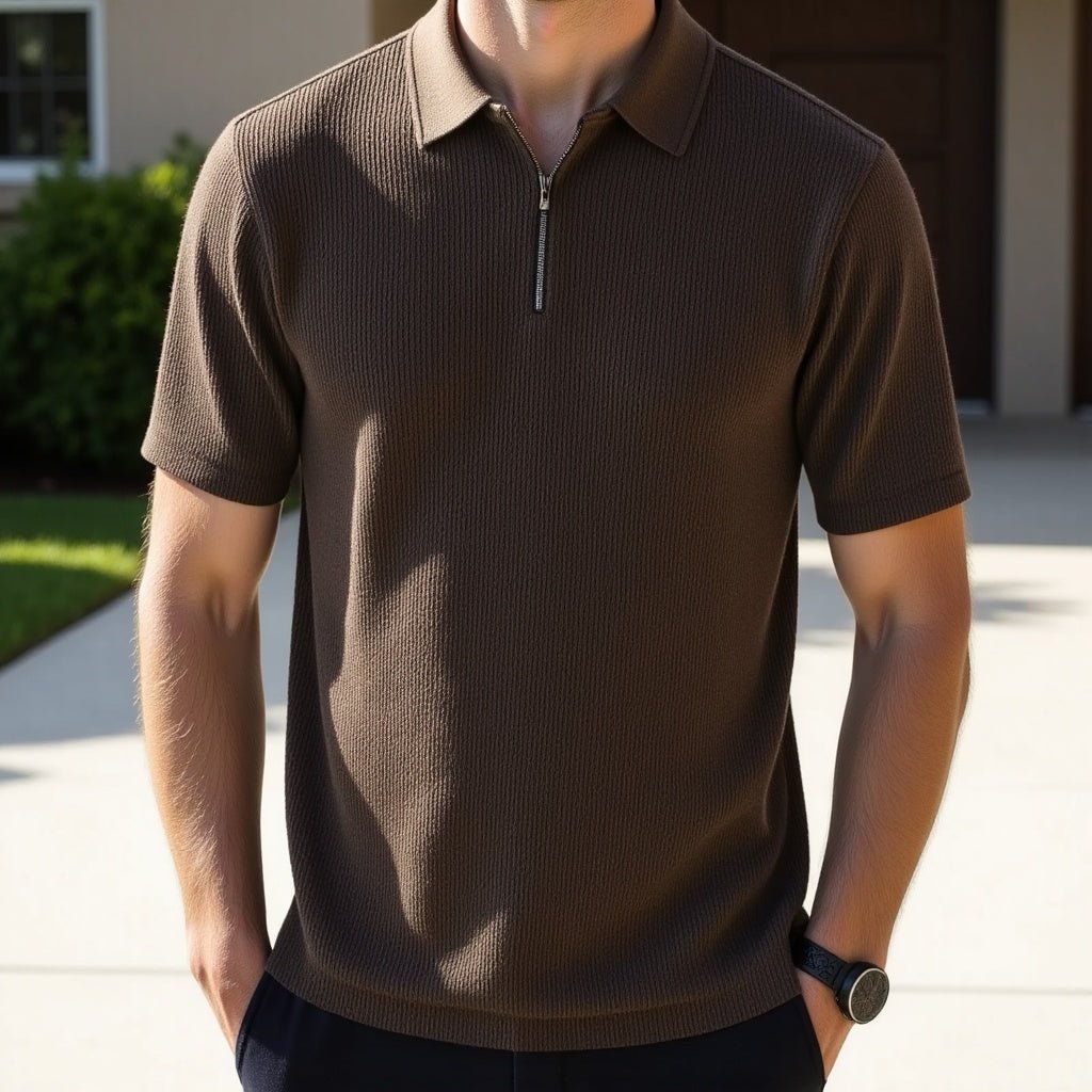 Gio French Knit Polo - Blue